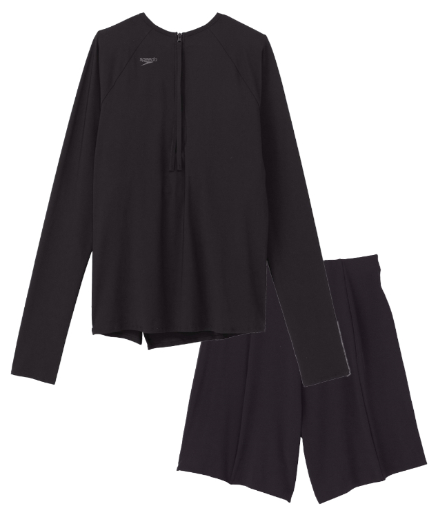 speedo スピード L/S SEPARATES ブラック L SFW22430 K | スイムウェア レディース 長袖レディースセパレーツ トップス パンツ キュロット フレア カップ付き UV 水泳 プール ヨガ ラン 運動 リゾート フィットネス アクアエクササイズ 水陸両用 speedo スピード L/S SEPARATES ブラック L SFW22430 K | スイムウェア