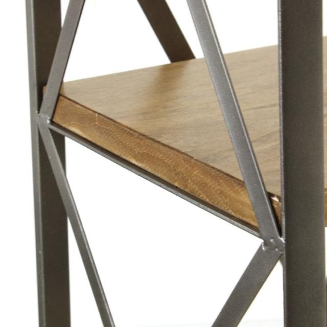 SPICE スパイス SPICE OF LIFE タイムレスウッド 4段ワイドシェルフ 組立式 ADFK2040 | 家具 シェルフ 棚 ヴィンテージ インテリア アイアン 木製板 4段 台形型 デザイン 組立式 収納 持ち運び 便利