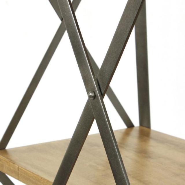 SPICE スパイス SPICE OF LIFE タイムレスウッド 4段ワイドシェルフ 組立式 ADFK2040 | 家具 シェルフ 棚 ヴィンテージ インテリア アイアン 木製板 4段 台形型 デザイン 組立式 収納 持ち運び 便利