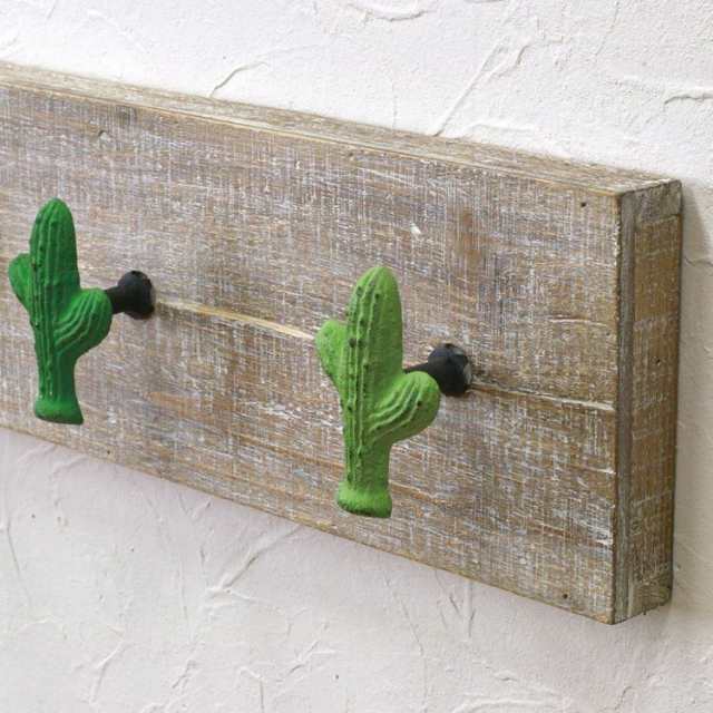 Wooden Cactus Hook