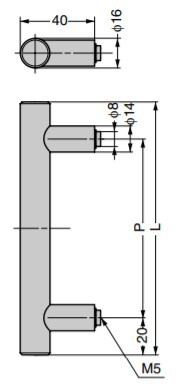 SUGATSUNE スガツネ工業 ハンドル AI0464型 100-181-151 AI04642516