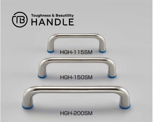 SUGATSUNE スガツネ工業 ステンレス鋼製 ハイジェニックハンドル HGH型 食品衛生法適合材料使用 PAT 100-037-021 HGH-115SM | 取手 ハンドル シンプル おしゃれ 本体 ステンレス 鋼 SCS13 鏡面研磨 パッキン シリコーンゴム Q ブルーの通販は 5,401円