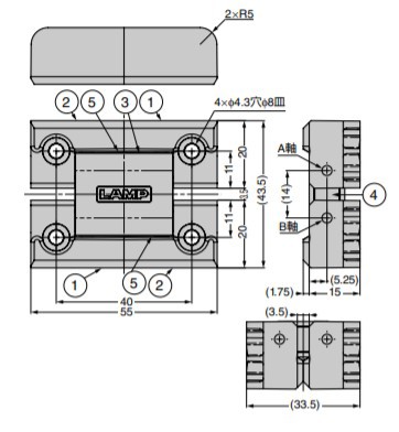 SUGATSUNE スガツネ工業 平行二軸トルクヒンジ HG-TMH型 PAT 170-045