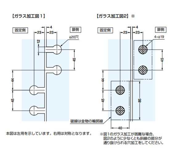 SUGATSUNE スガツネ工業 ソフトクロージング機構付ガラスドア用丁番 M835E50型 ガラス取付 PAT 右用 サテンステンレス調 170-041-164 M83