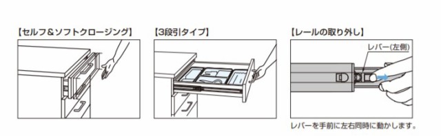 SUGATSUNE スガツネ工業 スライドレール 3670 セルフ＆ソフトクロージング機構付 金色めっき仕様 190-037-614 3670-400GA | 建築金物 家具金物 部品 金具 金物 部品交換 スライドレール ソフトクローズ 静か ゆっくり閉まる 取付金具 引き出し チェスト 家具の通販は