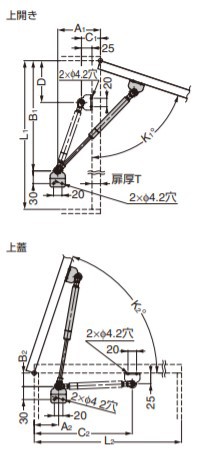 SUGATSUNE スガツネ工業 ガススプリング リフト・オー・マット LIFT-O