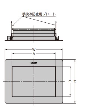 SUGATSUNE スガツネ工業 ステンレス鋼製 ダンパー付屑入投入口 AZ-GD型 蓋付 210-041-314 AZ-GD400-HL | LAMP 角型 取付 屑入れ 大型ゴミ箱 投入口 ダストボックス コンビニ 店内 公園 分別 縦使い専用_3