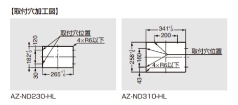 SUGATSUNE スガツネ工業 ステンレス鋼製 屑入投入口 AZ-ND型 蓋無 210-017-986 AZ-ND230-HL | LAMP 取り付け 角型 屑入れ ゴミ箱 投入口 洗面所 洗面台 水回り トイレ コンビニ カフェ ダストボックス ダストシュート 分別_2