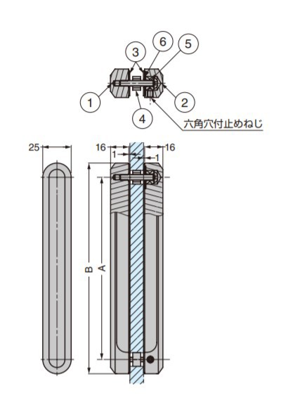 SUGATSUNE スガツネ工業 ステンレス鋼製 ドアノブ ZL-1505型 PAT 本体 片面取付室外側 100-011-025 ZL-1505-OS-160 | ドアノブ ハンドル 