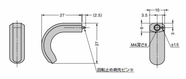 スガツネ工業 ZwEi Lステンレス鋼(SUS316)製 つまみ ZL-1906型 ZL-1906-20 - 2