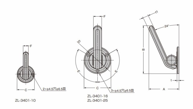 SUGATSUNE スガツネ工業 ステンレス鋼製 フック ZL-3401型 PAT 110-021