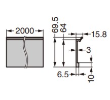 SUGATSUNE スガツネ工業 調整付棚受システム VT-DS型／調整付棚受システム VT-DF型平プレート 脱落防止機構付 上下差込パネル仕様 PAT／脱落防止機構付 正面取付パネル仕様 PAT 130-036-349 VT-D-J2000 | シンプル おしゃれ アルミニウム合金 シルバーアルマイト処理