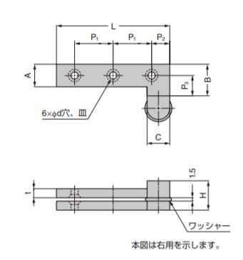 SUGATSUNE スガツネ工業 Pヒンジ平型 PH型 インセット扉用 170-090-986 PH-95 | LAMP ランプ 建築金物 家具金物 建具 部品 パーツ 金具 