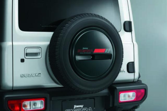 SUZUKI スズキ 純正 スペアタイヤハーフカバーデカール リバイバルB ABLK 99230-78R10-002 | JIMNY SIERRA ジムニーシエラ 車用品 カー用品 車 自動車 部品 パーツ アクセサリー カスタム カスタマイズ ドレスアップ タイヤ用品 保管 タイヤカバー ハーフサイズ ステッカー