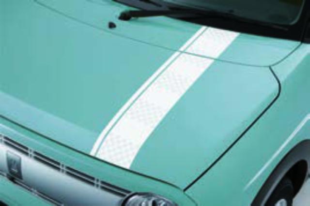 SUZUKI スズキ 純正 フードデカール カジュアル AC4R 99230-80P11-001 | LAPAN ラパン 車用品 カー用品 自動車 部品 パーツ アクセサリー 外装 カスタム ドレスアップ おしゃれ グレードアップ ボディ 車 DIY 転写シート デコレーション ステッカー シール スタイリッシュ