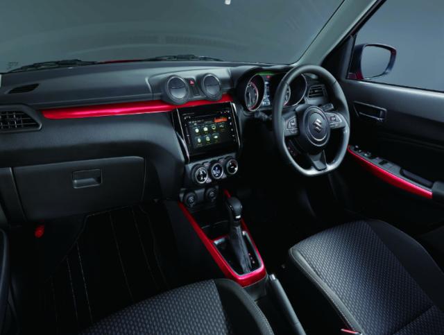 SUZUKI スズキ 純正 ドアトリムガーニッシュ レッド BAC4 99238-52R00-ZWP | SWIFT SPORT スイフトスポーツ 車用品 カー用品 自動車 部品 パーツ アクセサリー 内装 カスタム ドレスアップ おしゃれ グレードアップ 車 DIY 取り付け 装飾 飾り アクセント 内装パーツ