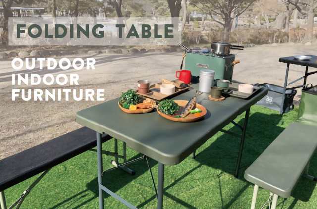 TRI OUTDOOR INDOOR FURNITURE FOLDING TABLE 2〜4人用 Foster OLIVE