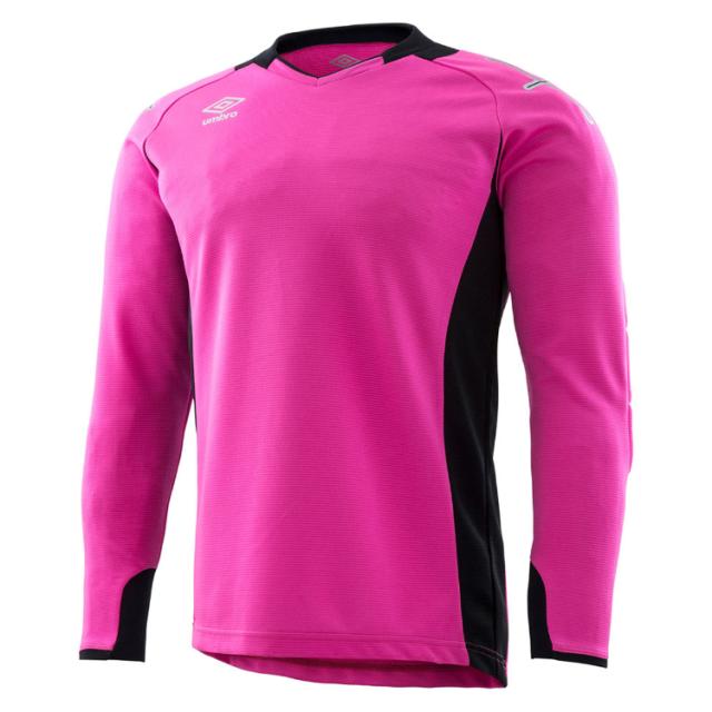 umbro アンブロ ジュニア 長袖GKシャツ ショックピンク 150 UAS6707GJ SPNK | スポーツ スポーツ用品 運動 服 衣類 ウエア トップス シャツ 長袖 耐久性 吸汗速乾機能 機能性 ブランド 快適 デザイン シンプル キーパー サッカー フットサル キッズ ジュニア 150 ピンク