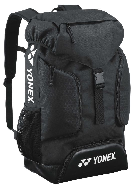 YONEX ヨネックス バックパック ブラック BAG158AT 007 | スポーツ バックパック リュック カバン 鞄 大容量 37L シューズポケット ナイロン素材 テニス サッカー ゲーム 遠征 練習 試合 ユニセックス ジュニア キッズ