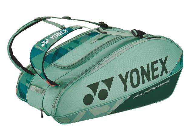 YONEX ヨネックス ラケットバッグ９ オリーブグリーン BAG2402N 268 | ラケットバッグ９ オリーブグリーン 鞄 かばん テニス ラケット入れ シューズポケット 収納 運動 練習 試合 部活 スポーツ用品 アクセサリー 小物 ブランドロゴ