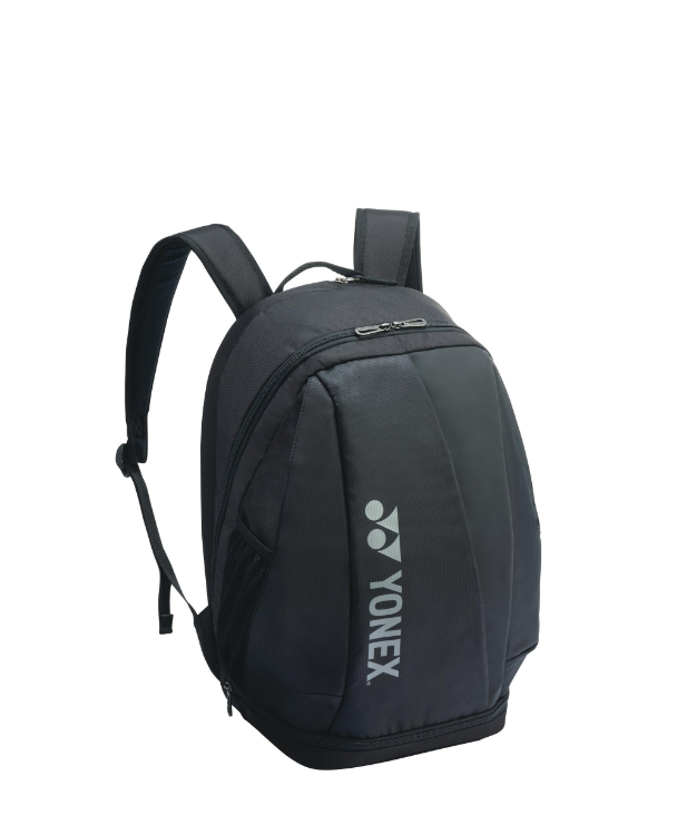 YONEX ヨネックス バックパックＭ ブラック BAG2408M 7 | バックパックＭ ブラック 鞄 かばん テニス ラケット入れ シューズポケット 収納 撥水 背面通気立体構造 運動 練習 試合 部活 スポーツ用品 小物 ブランドロゴ