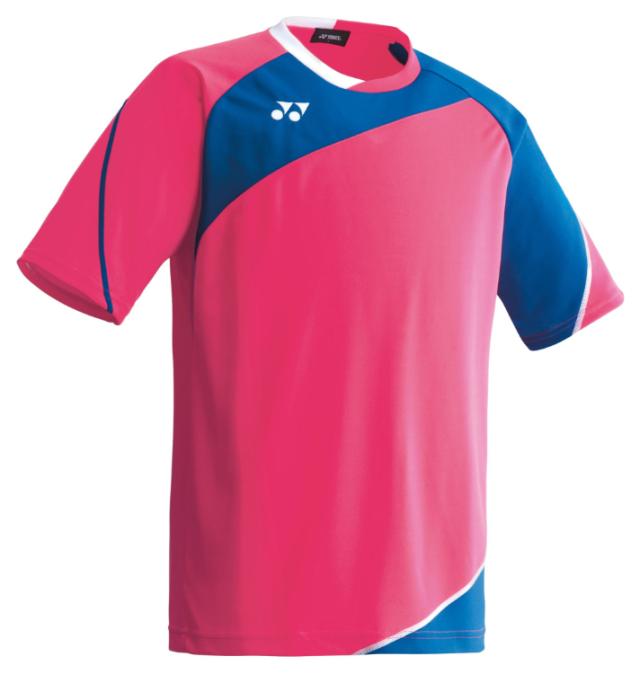 YONEX ヨネックス ユニゲームシャツSS ブライトピンク XO FW1004 122 | スポーツウェア ゲームシャツ プロスタイル Tシャツ 半袖 UVカット 吸汗速乾 制電 ポリエステル100% テニス サッカー ゲーム 練習 試合 ユニセックス ジュニア キッズ スポーツ