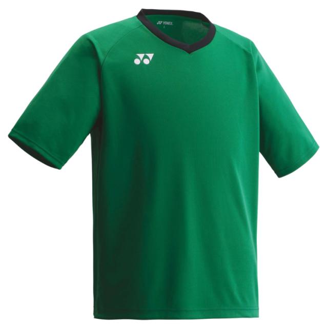 YONEX ヨネックス ユニプラクティスTシャツ グリーン M FW1006 003 | スポーツウェア ゲームシャツ プロスタイル Tシャツ 半袖 UVカット 吸汗速乾 制電 ポリエステル100% テニス サッカー ゲーム 練習 試合 ユニセックス ジュニア キッズ スポーツ