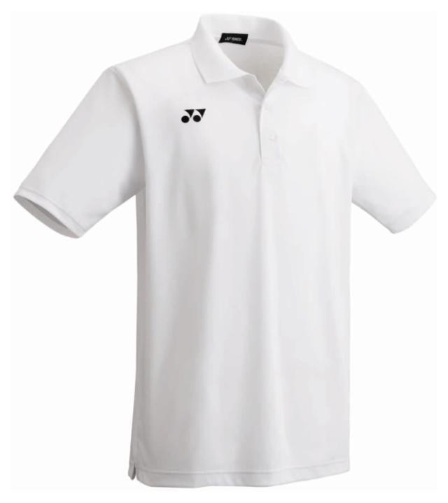 YONEX ヨネックス ユニポロシャツ ホワイト M FW1009 011 | スポーツウェア ポロシャツ Tシャツ 半袖 UVカット 吸汗速乾 制電 ポリエステル100% テニス サッカー ゲーム 練習 試合 ユニセックス ジュニア キッズ スポーツ