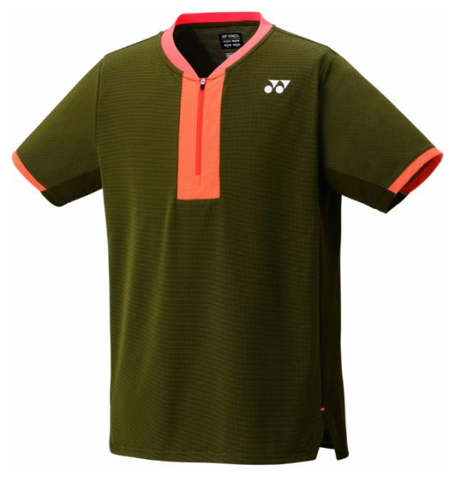 YONEX ヨネックス ユニゲームシャツ オイルブラウン XO 10626 679 | テニスウェア バドミントンウェア レディース メンズ ユニセックス 半袖 吸汗速乾 ストレッチ テニス バドミントン 軽量 通気性 試合 スポーツウェア 人気 夏用 冬用