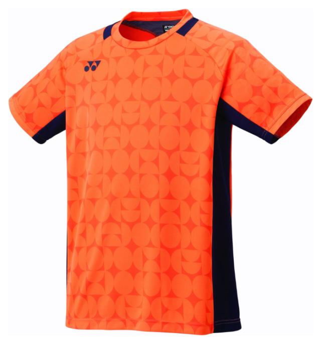 YONEX ヨネックス メンズゲームシャツ ハイオレンジ SS 10638 752 | テニスウェア バドミントンウェア メンズ 半袖 吸汗速乾 通気性 速乾素材 軽量 男性 テニス バドミントン ドライ UVカット ストレッチ 試合トレーニング 快適 汗対策