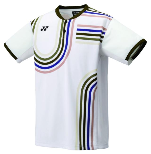 YONEX ヨネックス メンズゲームシャツ ナチュラル SS 10639 206 | テニスウェア バドミントンウェア メンズ 半袖 吸汗速乾 通気性 速乾素材 軽量 男性 テニス バドミントン ドライ UVカット ストレッチ 試合トレーニング 快適 汗対策