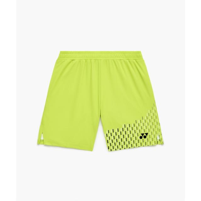 YONEX ヨネックス メンズニットハーフパンツ フレッシュライム M 15241 680 | スポーツ トレーニング ウエア ウェア ボトムス パンツ ズボン ハーフパンツ ハーフ丈 涼感 吸熱 UVカット 紫外線対策 吸汗性 速乾性 ストレッチ性 制電 静電気抑制 メンズ