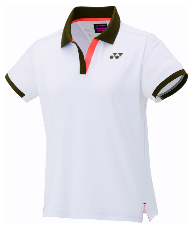 YONEX ヨネックス ウィメンズゲームシャツ クールホワイト XO 20834 570 | テニスウェア バドミントンウェア ウィメンズ 女性 半袖 吸汗速乾 通気性 速乾素材 テニス バドミントン ドライ UVカット ストレッチ 試合トレーニング 快適 汗対策