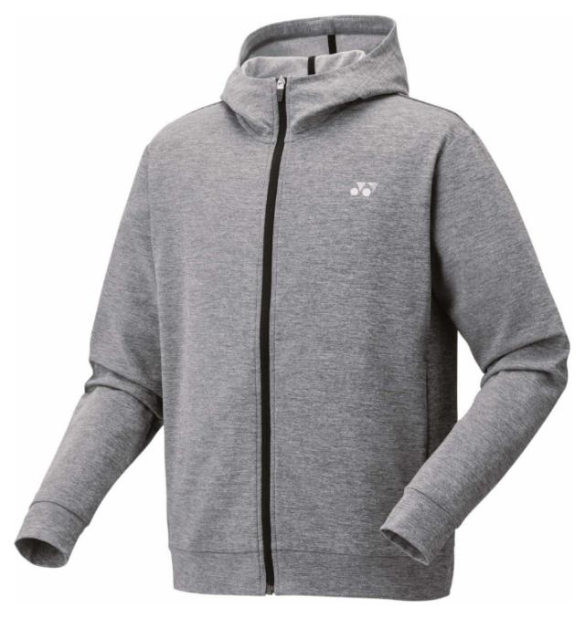 YONEX ヨネックス ユニニットウォームアップパーカー グレー L 51059 10 | テニスウェア バドミントンウェア レディース メンズ ユニセックス 男女兼用 長袖 暖かい 吸汗速乾 パーカー テニス バドミントン 試合 スポーツウェア 秋冬服