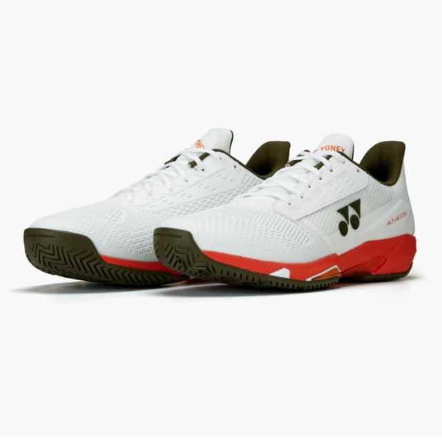 YONEX ヨネックス パワークッションアドアクセルMAC ホワイト/オレンジ 25.5 SHTAAMA 386 | スポーツ スポーツ用品 競技 テニス 軟式 硬式 バトミントン 靴 シューズ 軽量 衝撃吸収 パワークッショントレーニング ユニセックス 男女兼用 メンズ レディース