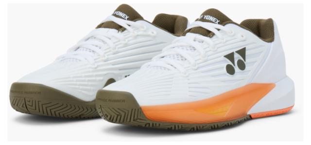 YONEX ヨネックス パワークッションエクリプション5MAC ホワイト/ブラウン 23.5 SHTE5MAC 230 | スポーツ スポーツ用品 競技 テニス 軟式 硬式 バトミントン 靴 シューズ 軽量 衝撃吸収 パワークッショントレーニング ユニセックス 男女兼用 メンズ レディース