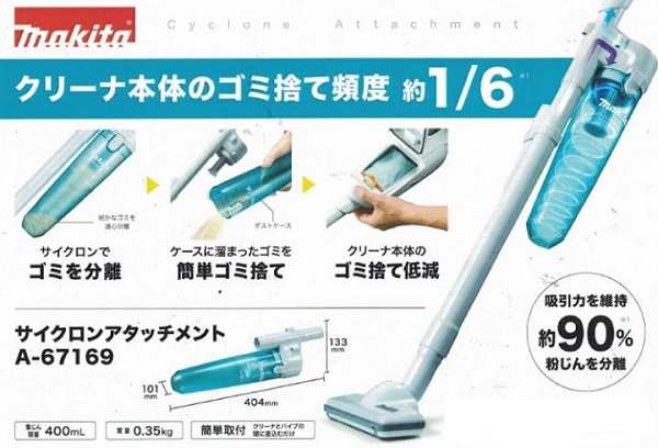 爆安プライス 当店だけ！バッテリー充電器も1年保証! マキタ 18V コードレス 掃除機 カプセル式 バッテリー 充電器  当店オリジナルCL181FDRFW(軽量・静音ver)