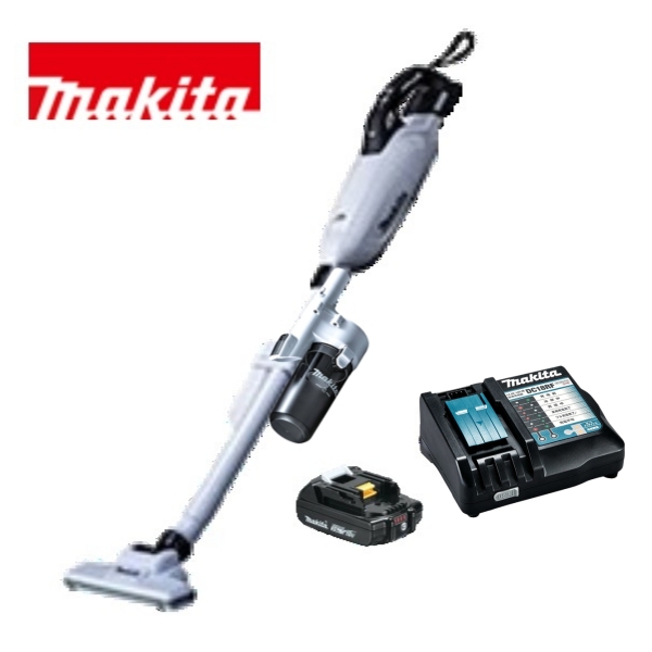当店だけ！バッテリー充電器も1年保証! マキタ コードレス掃除機 18V カプセル式 白 CL284FDZW + ショートサイクロン + 軽量バッテリー + 急速充電器 充電式 クリーナー スイッチ 当店オリジナルセット CL284FDRFW (サイクロン・軽量・静音ver)