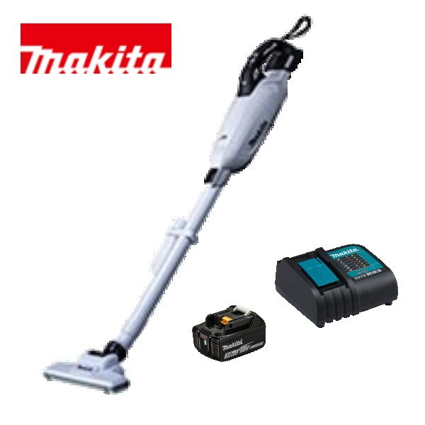 当店だけ！バッテリー充電器も1年保証! マキタ コードレス掃除機 18V カプセル式 白 バッテリー 静音充電器 当店オリジナルセット CL284FDRFW (静音ver)