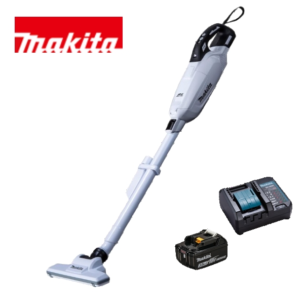 当店だけ！バッテリー充電器も1年保証! マキタ コードレス掃除機 18V 紙パック式 白 バッテリー コンパクト充電器 当店オリジナルセット CL285FDRFW (コンパクト・静音ver)