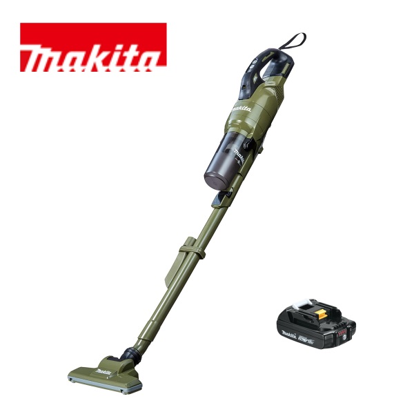 当店だけ！バッテリー充電器も1年保証! マキタ コードレス掃除機 18V サイクロン一体式 オリーブ CL286FDZO + 軽量バッテリー BL1820B 充電式 クリーナー スイッチ 当店オリジナルセット MAKITA 充電器別売