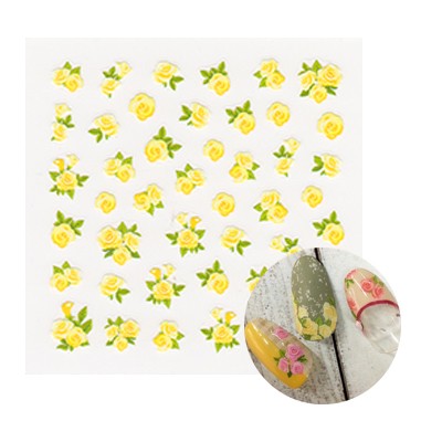 ネイルシール 花 フラワー ピアドラ ネイルシール ローズ イエローの通販はau Pay マーケット ネイルワールド