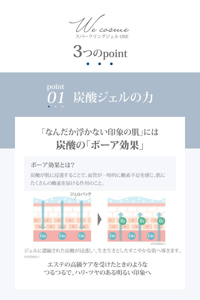 炭酸パック wecosme スパークリングジェル One 7回分 個包装 美容 炭酸