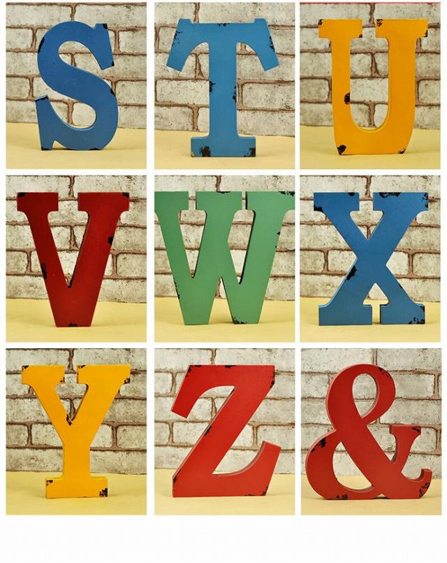 ヴィンテージ加工アルファベットオブジェ アウトレット B級品 S