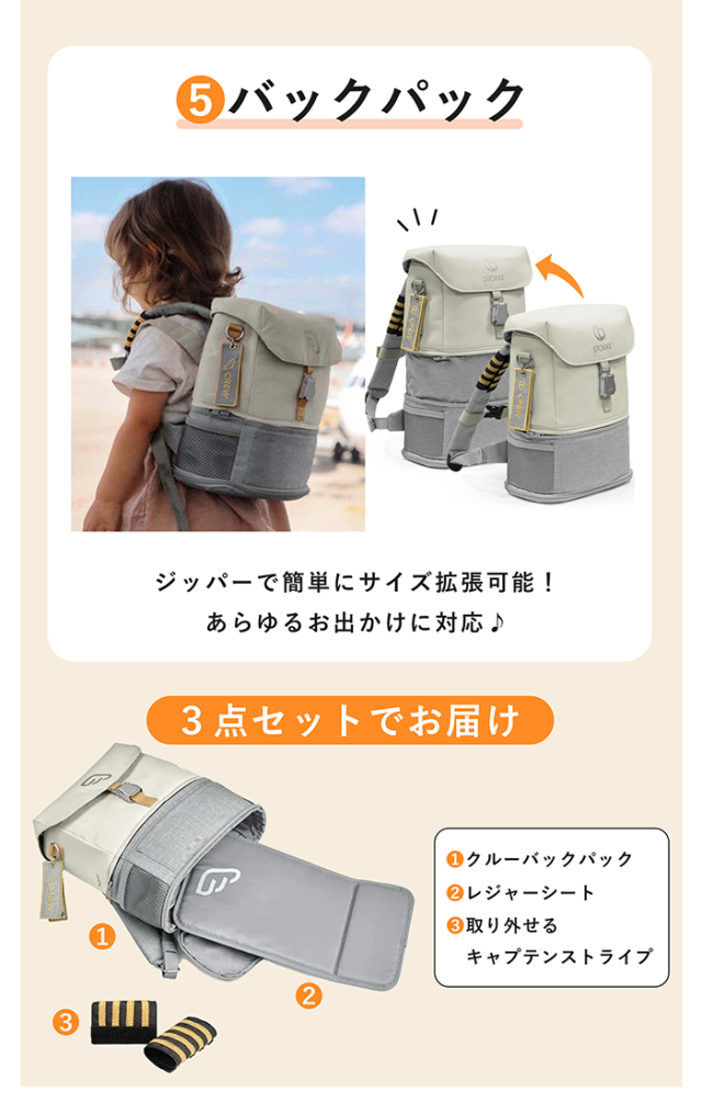 【日本正規販売店】ストッケ ジェットキッズ ベッドボックス トラベルバンドル キャリーケース 子供用 キャリーバッグ スーツケース リュック バックパック STOKKE JETKIDS 出産祝い 乗れる_5