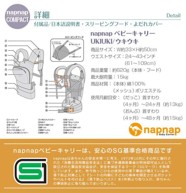 ナップナップ ベビーキャリー COMPACT コンパクト 新生児パッドセット_7