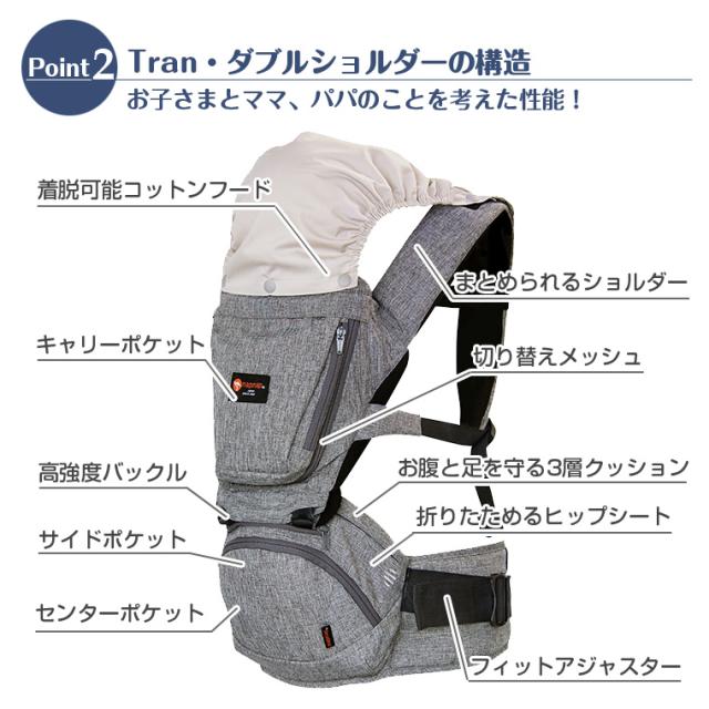 ナップナップ トラン ヒップシートTran ダブルショルダーセット_3