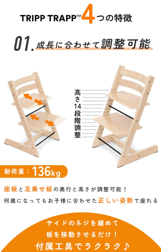 【説明書付】ストッケ トリップトラップ ホワイトウォッシュ 2つ ストッケ(STOKKE)｜トリップトラップ｜チェア＆ベビーセット｜ホワイト