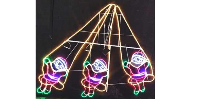 巨大！大きい！クリスマスイルミネーション ブランコサンタ【サンタクロース】【ブランコ】【クリスマス】【公園】【遊園地】【テーマパの通販は