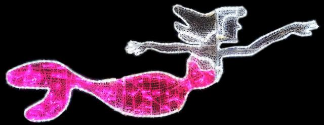 IDC-RLS214  【イルミネーション】マーメイドイルミネーション【ホワイト】【ピンク】【マーメイド】【人魚】【平面】【壁掛け】【輝き】【電飾】【LED】【モチーフ】【かわいい】